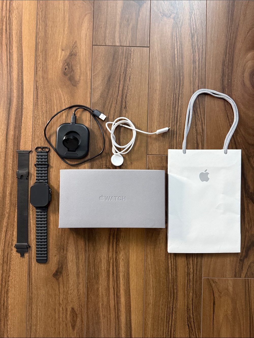 Apple Watch Ultra 2 Black with Black Milanese and Sport Bands - Black